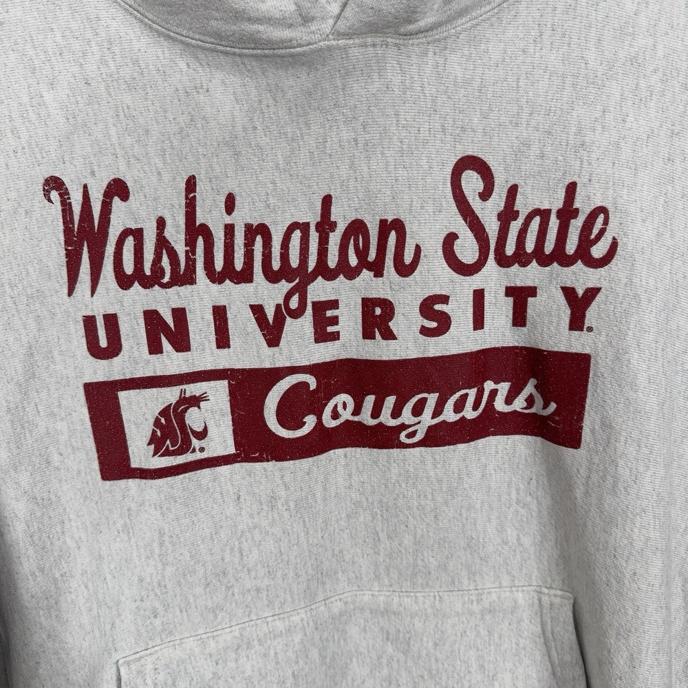 Vtg Champion Reverse Weave Hoodie Mens L WSU Washington State University Cougars - Picture 4 of 16